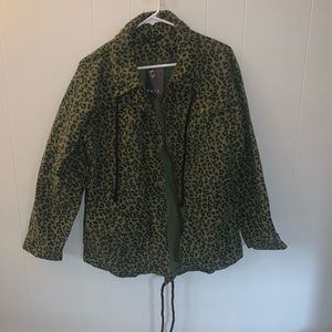 Vici button up animal print jacket